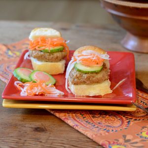 Chicken Burger Bahn Mi Sandwich Straight on 500