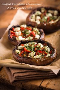 Stuffed Portobello Mushrooms With Roast Tomatoes and Goat Cheese