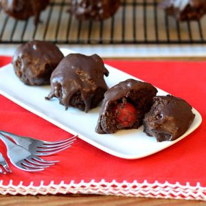 Maraschino Cherry Cake Balls Plated 500