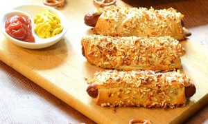 Pretzel Crusted Dog