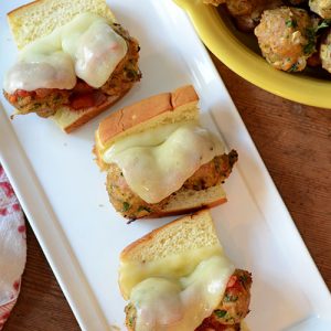 Italian Meatball Sandwich Top down 500