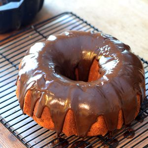 Orange Chocolate Chunk Bundt Cake Glaze added 500