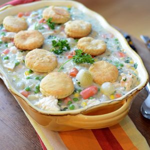 "Chicken Pot Pie   #Potpie #chicken #biscuits #comfortfood / feedyoursoul2.com"