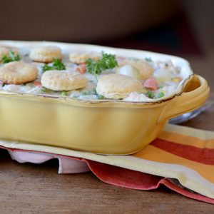 "Chicken Pot Pie   #Potpie #chicken #biscuits #comfortfood / feedyoursoul2.com"