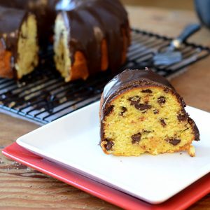 Orange Chocolate Chunk Bundt Cake Piece 500
