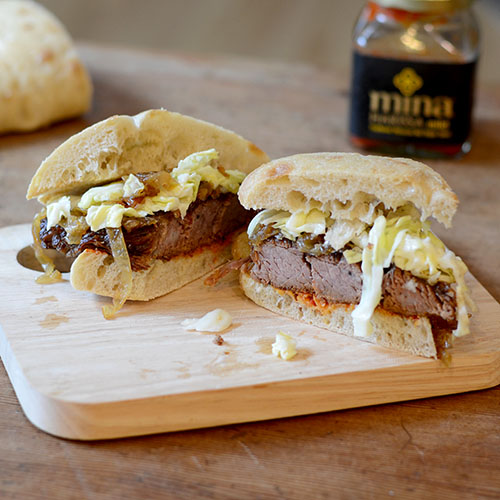 Flank Steak Sandwich 30 degree 500