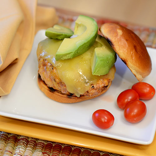 Mexican Turkey Burger 45 degree 500
