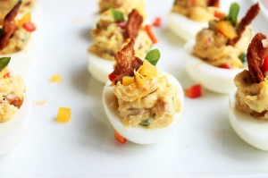 Bacon & Cheese Deviled Eggs