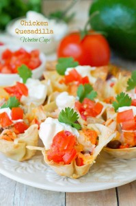 Friday Five - Mexican addition 2 Chicken-Quesadilla-Wonton-Cups