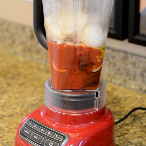 Vegetables in Mixer In mixer 500