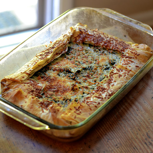 Spinach-&-Feta-Tart spinach, feta, tart, spanikopita, Greek, baking, onions