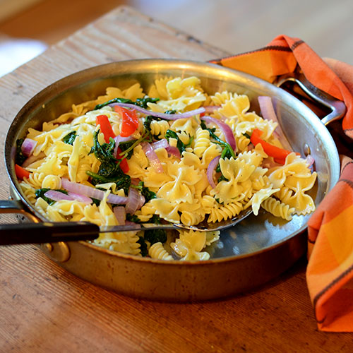 Pasta-Olive-Olio Pasta Olive Olio, peppers, spinach, onions, spices