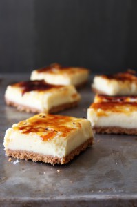 Creme-Brule-Cheesecake-Bars, dairy, caramel, sugar, dessert
