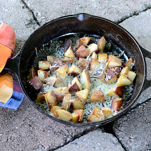 Parmesan-Potatoes Top down Parmesan Potatoes