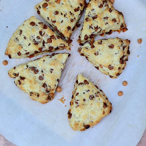 Cinnamon-&-Butterscotch-Chip-Scones Cinnamon, Butterscotch, Chip, Scones, dough, butter