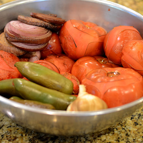 vegetables-after-smoking Vegetalbes, smoking, tomatoes, jalapenos, garlic, onions