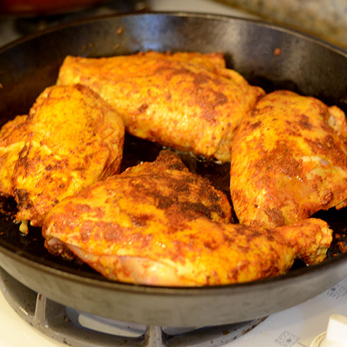 pan-fried-chicken Chicken in pan frying