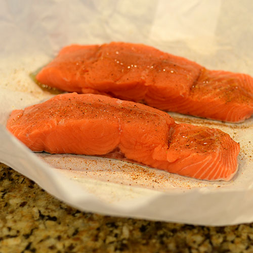 seasoned-salmon Seasoned Salmon, old bay, salt & pepper