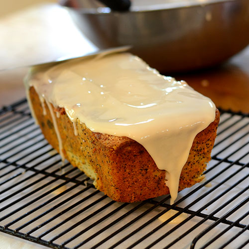 spreading-the-topping "Lemon Poppy Seed Loaf #lemon #poppyseed #loaf / feedyoursoul2.com"