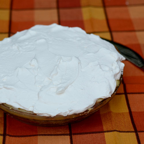 Whipped-cream-added Whipped Cream, custard, crust