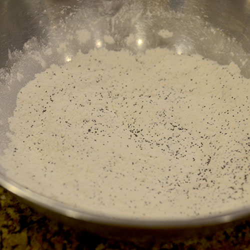 Dry-ingredients dry ingredients, flour, poppy seed