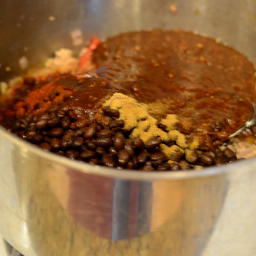 black-beans-and-salsa-added Black beans salsa added