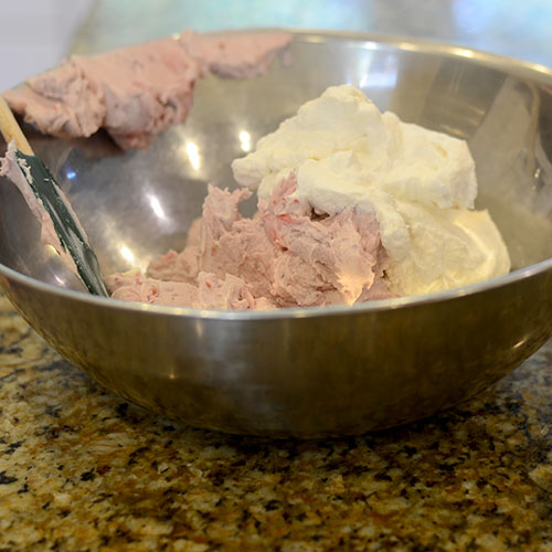whipped-cream-folded-into-marscapone-jam Whip Cream, folded, marscapone, jam