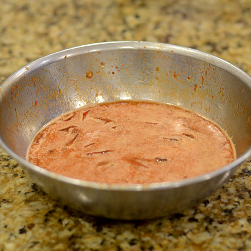Re-hydrated-Ancho-Chilis Ancho chilis in water