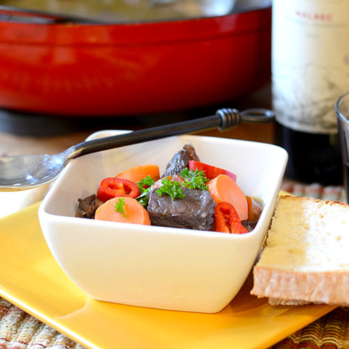 Rib-Eye Stew Featuring Alamos Malbec