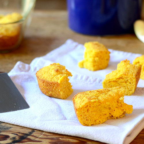 Corn-Bread Corn Bread, yougrt, corn meal, flour, sugar, baking soda, salt, eggs