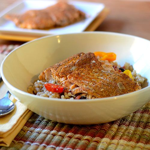 Mexican-spiced-salmon seafood, fish, Mexican, spices, chili powder, pan fry, braising