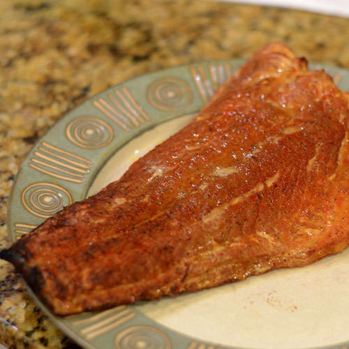 smoked-trout Smoked trout, Old Bay seasoning, smoked paprika, alder wood, mesquite
