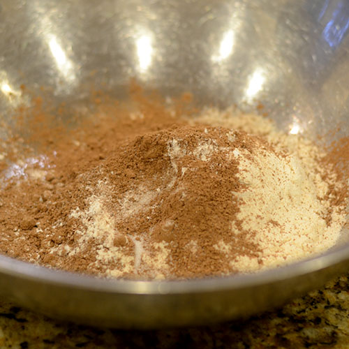 Dry-ingredients Dry ingredients, flour, cocoa