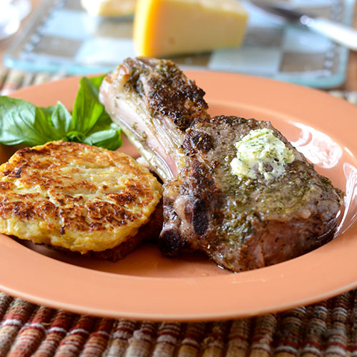 Veal-Chop-topped-with-Pesto-Butter Low straight 500