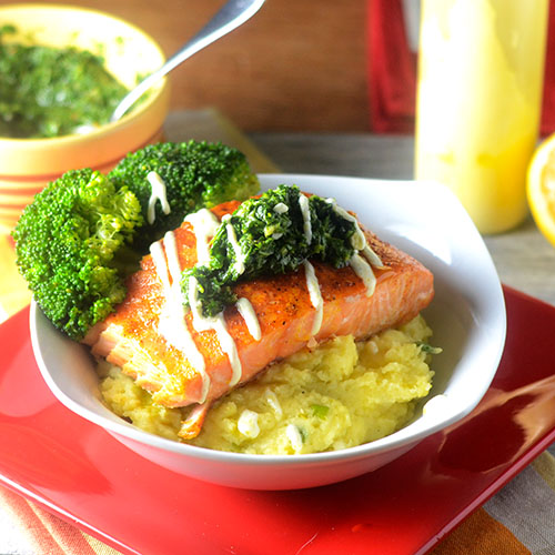 Mexican Spiced Salmon Topped with Chimichurri