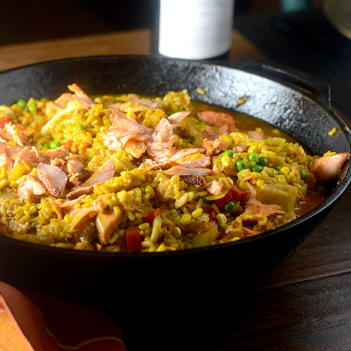 Salmon Paella