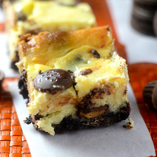 Mini REESE'S OREO Cheesecake Bars 