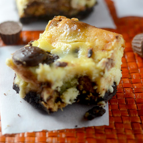 Mini REESE'S OREO Cheesecake Bars 
