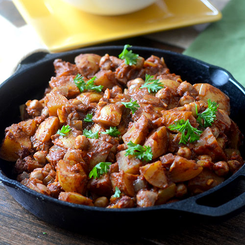 "Turkish Chickpea & Potatoes   #Turkish #chickpeas #potatoes  / feedyoursoul2.com"