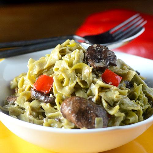 Mushroom-Spinach-Pasta Mushroom Spinach Pasta