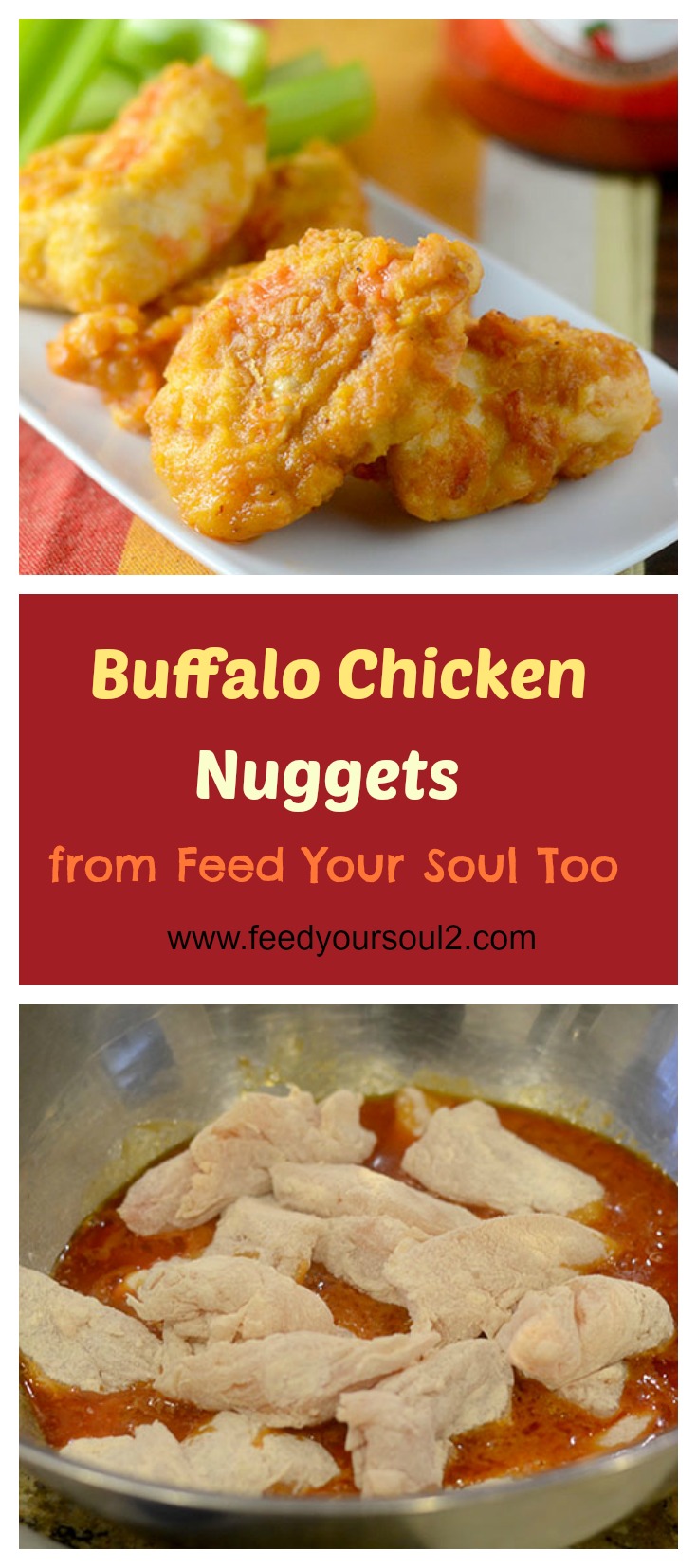 Ultimate Buffalo Chicken Nuggets #appetizer #chickenrecipe #buffalosauce | feedyoursoul2.com