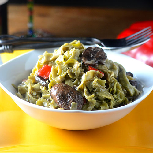 Mushroom-Spinach-Pasta Mushroom Spinach Pasta