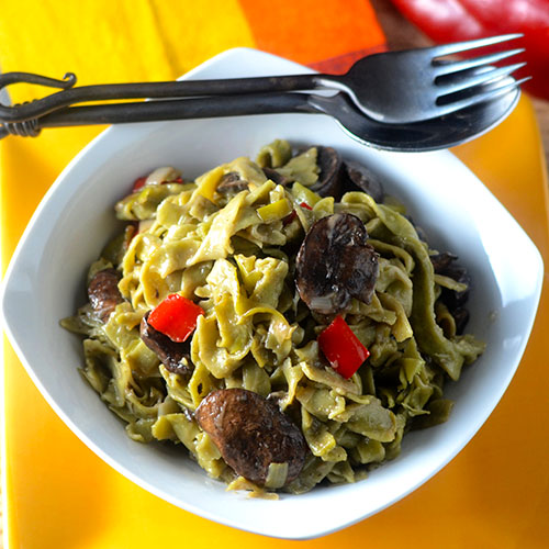Mushroom-Spinach-Pasta Mushroom Spinach Pasta