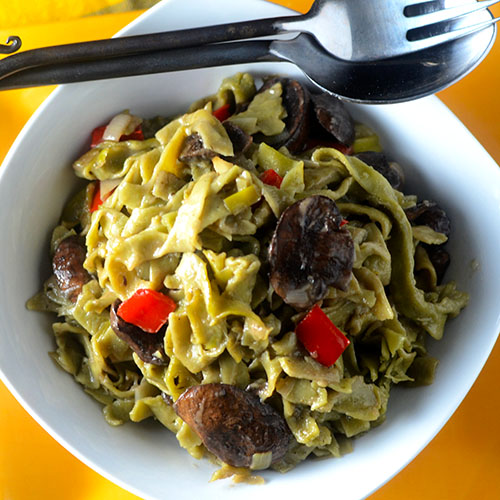Mushroom-Spinach-Pasta Mushroom Spinach Pasta