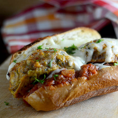 Turkey-Meatball-Sandwich Turkey Meatball Sandwich