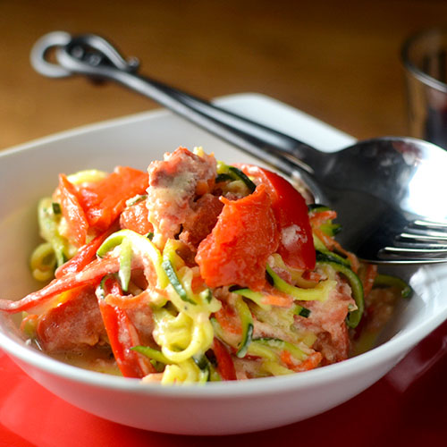 Smoked Salmon Alfredo Zoodles