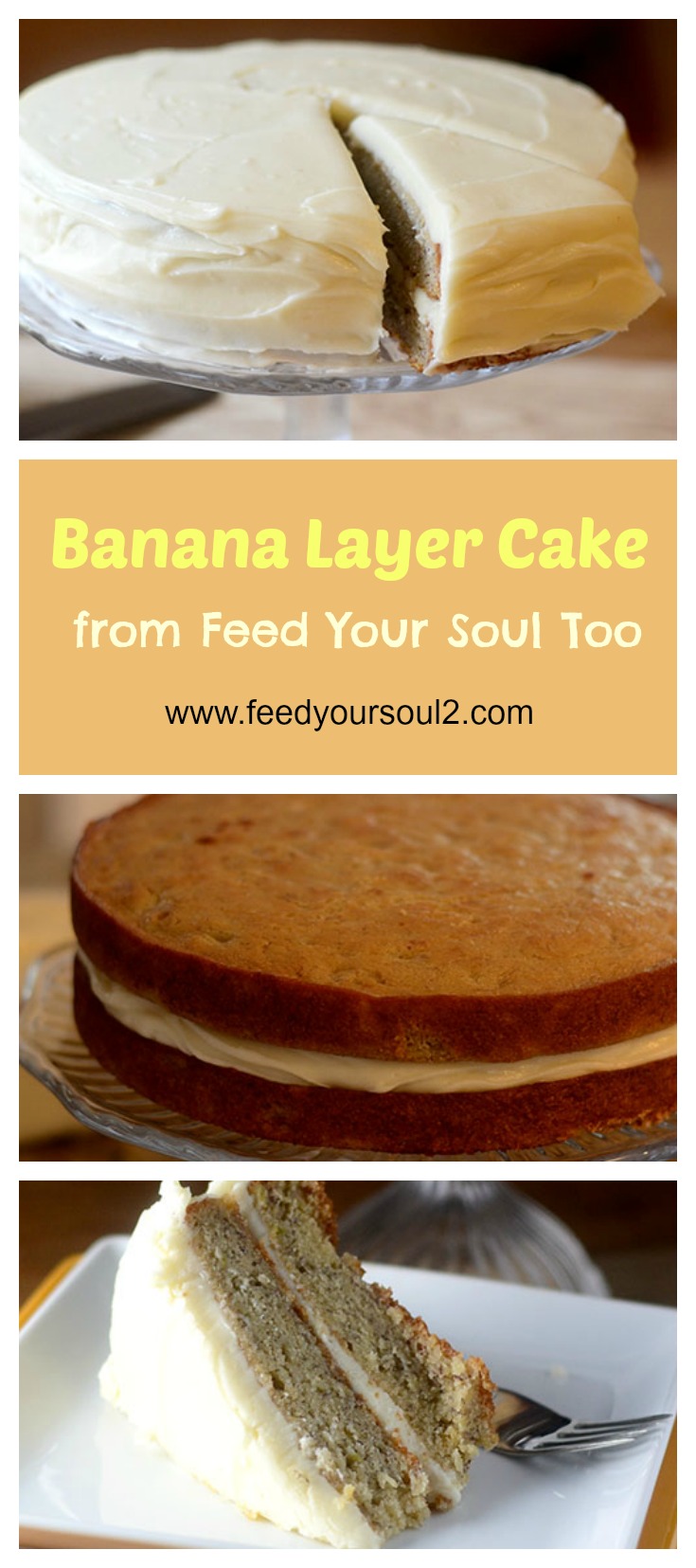 Banana Cake #dessert #cake #bananas | feedyoursoul2.com
