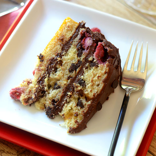 Raspberry Chocolate Chip Cake