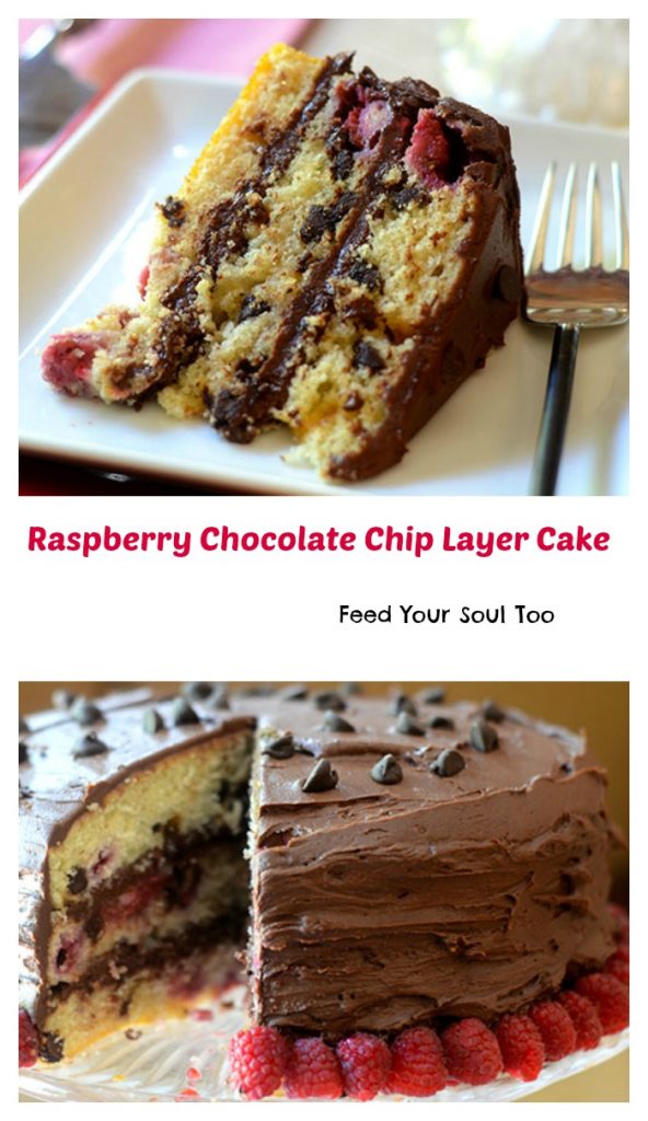 Raspberry Chocolate Chip Layer Cake Raspberry Chocolate Chip Layer Cake