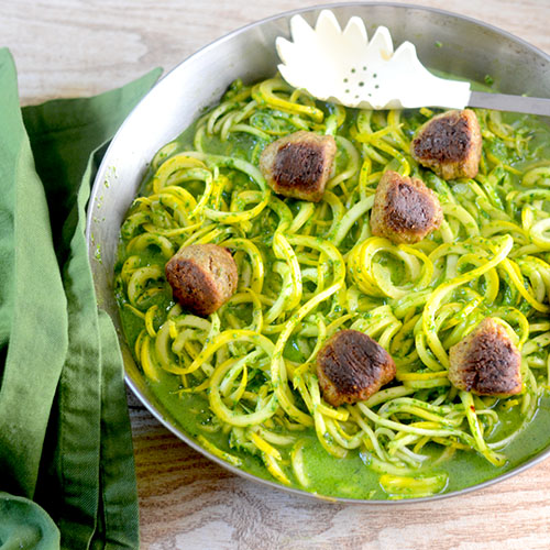 Pesto-Zoodles Pesto Zoodles